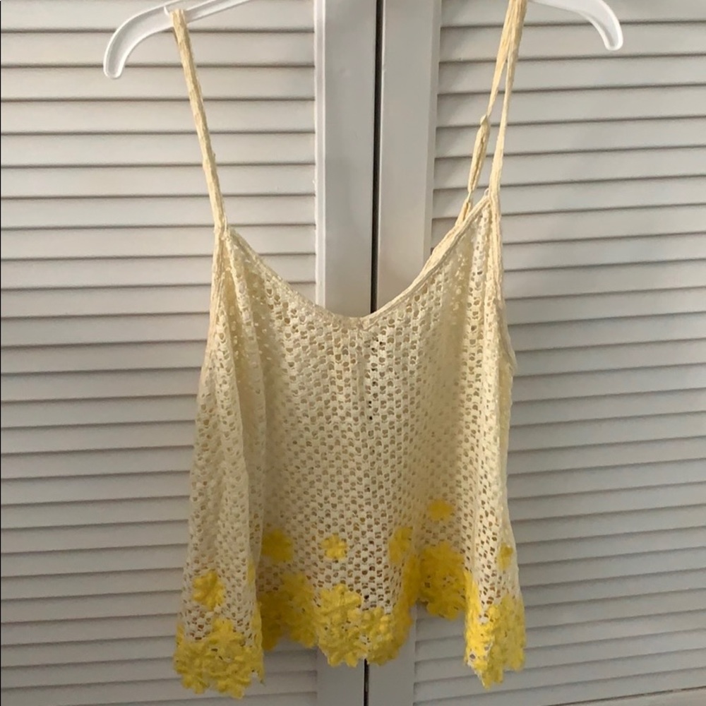 Free People Knit Embroidered Tank